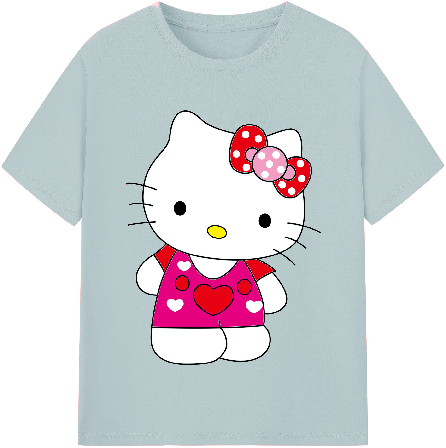 （画像用） Hello Kitty ハローキティ 綿100％半袖Tシャツ（フロントプリント）